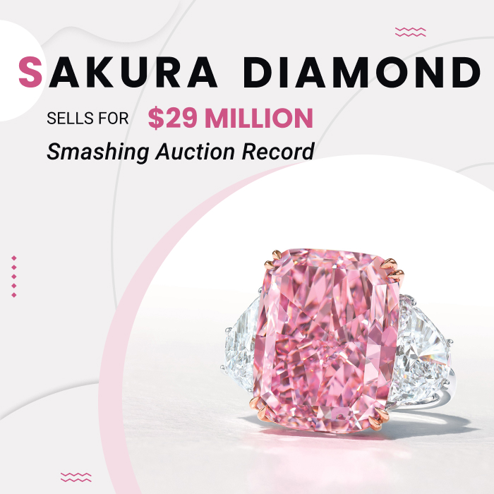 SAKURA DIAMOND SELLS FOR $29 MILLION SMASHING AUCTION RECORDS