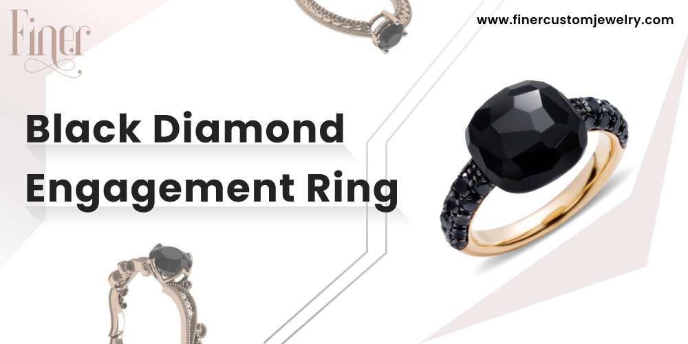 Black Diamond Engagement Ring