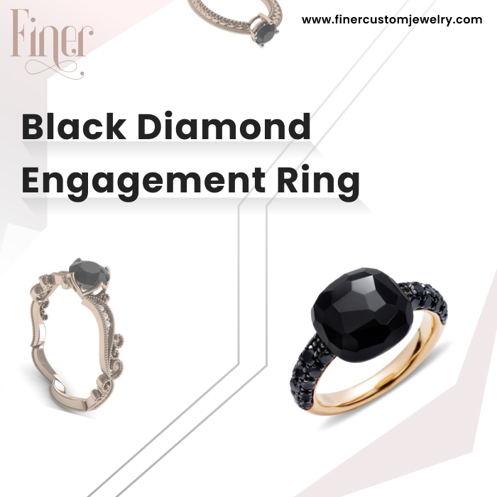 BLACK DIAMOND ENGAGEMENT RING