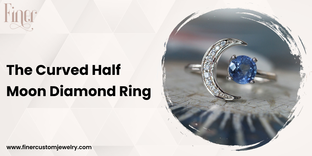 The Curved Half Moon Diamond Ring