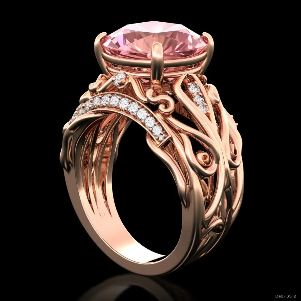 Customized Morganite Ring - A Bold Statement Piece