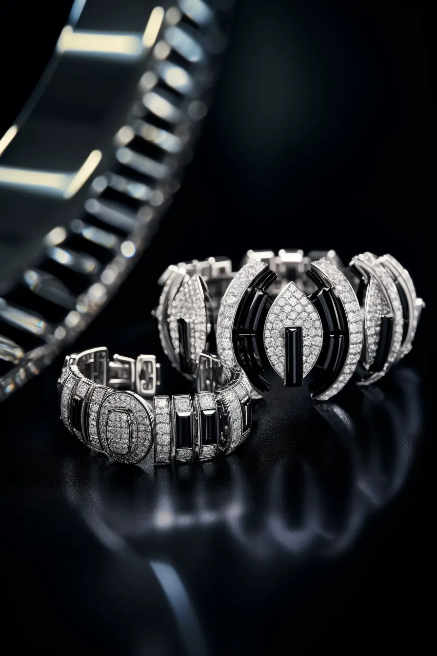 Effortlessly Showcase Platinum Jewelry with Classic Black Attire